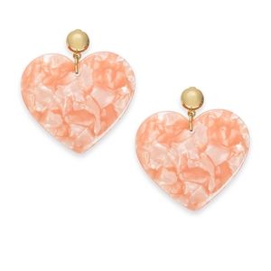 INC Pink Heart Earrings